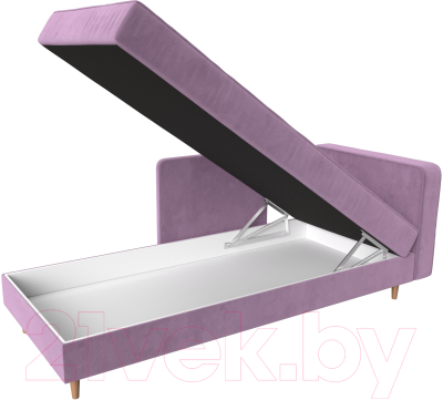 Тахта Лига Диванов Прайм правый / 110146 (микровельвет сиреневый)