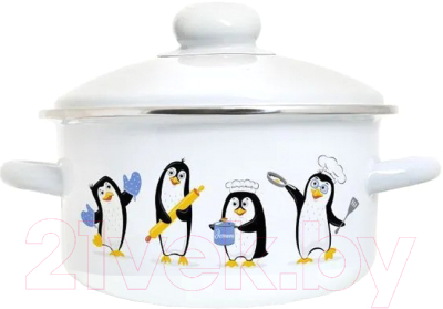 Кастрюля ЭСТЕТ Пингвины / ЭТ-75101/3 - фото