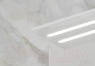 Шкаф с зеркалом для ванной Volna Milena 55 L (белый)