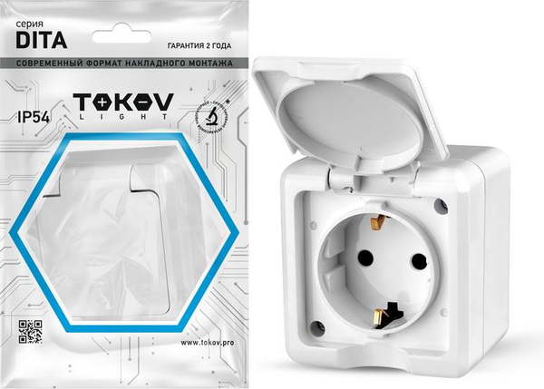 Розетка Tokov Electric TKL-DT-R1Z-C01-IP54