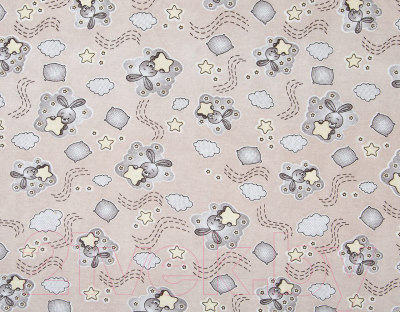 Простыня для малышей АртПостель На резинке Ушастик 250