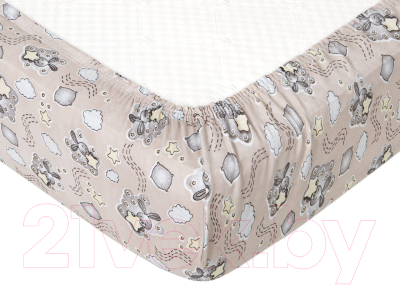 Простыня для малышей АртПостель На резинке Ушастик 250