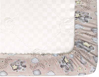 Простыня для малышей АртПостель На резинке Ушастик 250