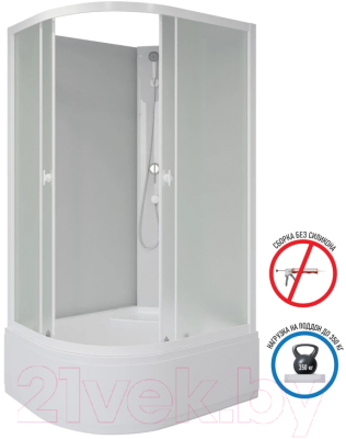 Душевая кабина Niagara Promo P100/80/40R/MT/BK 100x80x195