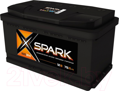 Автомобильный аккумулятор SPARK 620A (EN) R+ / SPA75-3-R - фото
