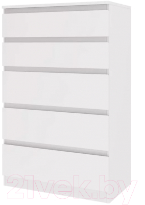 Комод Stolline Морвик 5 ящиков 70x112 (белый) - фото