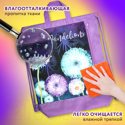 Мешок для обуви Юнландия Flowers / 271065