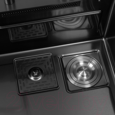 Мойка кухонная со смесителем Arfeka AF PVD Nano 75x46