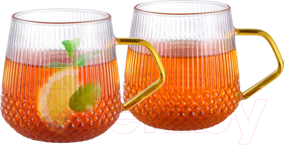 Набор кружек Makkua Ribbed Glassware RC300 - фото