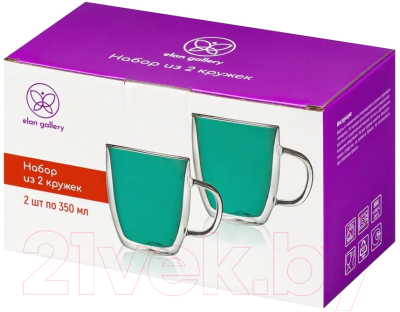 Набор кружек Elan Gallery Crystal Glass / 360163