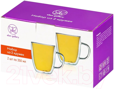 Набор кружек Elan Gallery Crystal Glass / 360165