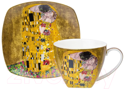 Чашка с блюдцем Elan Gallery Поцелуй / 420364 - фото