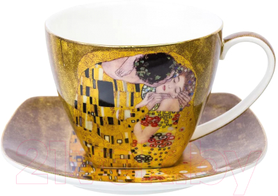 Чашка с блюдцем Elan Gallery Поцелуй / 420364