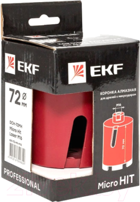 Коронка EKF Алмазная для дрелей / dch-72-mh-m16