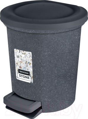 Мусорное ведро Spin&Clean Stone с педалью / SC470110026 - фото