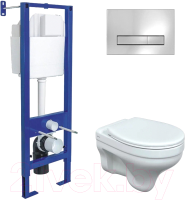 Унитаз подвесной с инсталляцией Berges Atom Line 043314 - фото