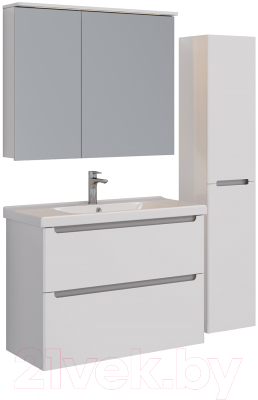 Шкаф с зеркалом для ванной LEMARK Zenon 100x80 / LM100ZS-Z