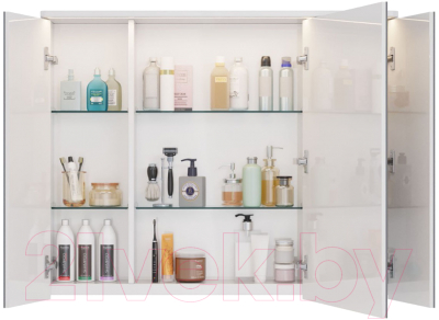 Шкаф с зеркалом для ванной LEMARK Zenon 100x80 / LM100ZS-Z