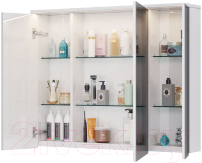 Шкаф с зеркалом для ванной LEMARK Zenon 100x80 / LM100ZS-Z