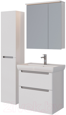 Шкаф с зеркалом для ванной LEMARK Zenon 70x80 / LM70ZS-Z