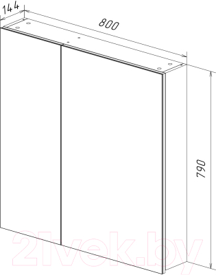 Шкаф с зеркалом для ванной LEMARK Universal 80x80 / LM80ZS-U
