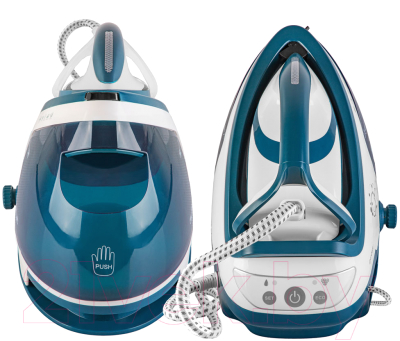 Утюг с парогенератором Endever Delta-500 (белый/темно-бирюзовый)