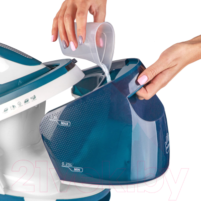 Утюг с парогенератором Endever Delta-500 (белый/темно-бирюзовый)