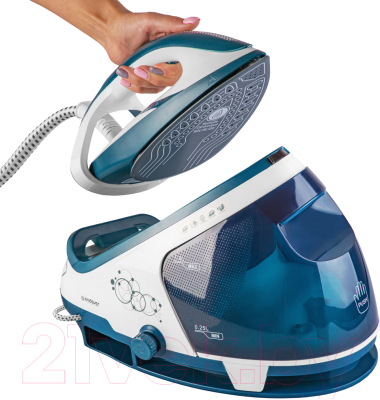 Утюг с парогенератором Endever Delta-500 (белый/темно-бирюзовый)