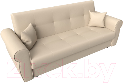 Диван Лига Диванов Лига-019 / 118380 (экокожа бежевый/подушки бежевый)