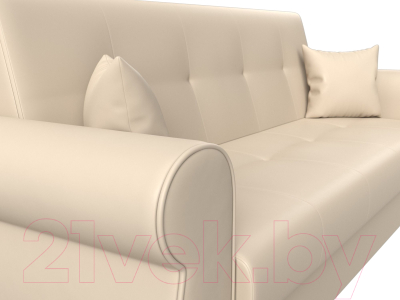 Диван Лига Диванов Лига-019 / 118380 (экокожа бежевый/подушки бежевый)