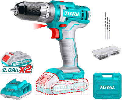 Аккумуляторная дрель-шуруповерт TOTAL TIDLI201452 - фото