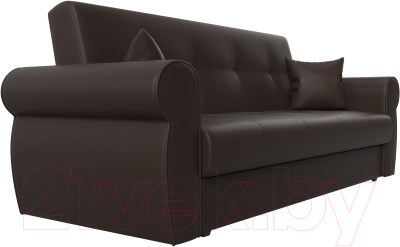 Диван Лига Диванов Лига-019 / 118384 (экокожа коричневый/подушки коричневый)