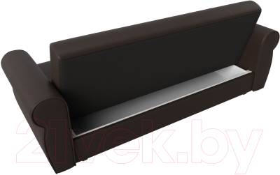 Диван Лига Диванов Лига-019 / 118384 (экокожа коричневый/подушки коричневый)