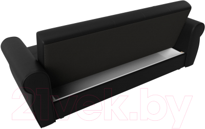 Диван Лига Диванов Лига-019 / 118386 (экокожа черный/подушки черный)