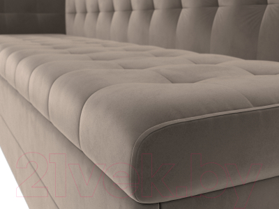 Скамья кухонная мягкая Лига Диванов Бриз левый / 106966L (велюр коричневый)