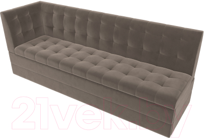 Скамья кухонная мягкая Лига Диванов Бриз левый / 106966L (велюр коричневый)