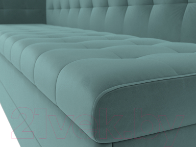 Скамья кухонная мягкая Лига Диванов Бриз левый / 106967L (велюр бирюзовый)