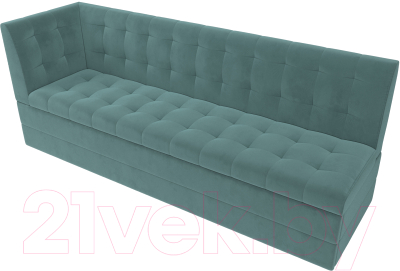 Скамья кухонная мягкая Лига Диванов Бриз левый / 106967L (велюр бирюзовый)