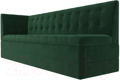 Скамья кухонная мягкая Лига Диванов Бриз левый / 106968L (велюр зеленый)