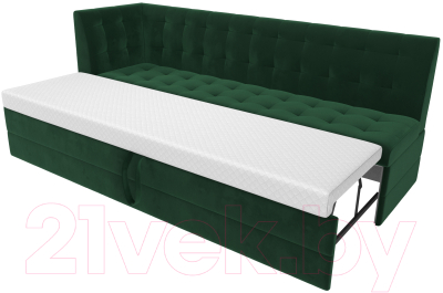 Скамья кухонная мягкая Лига Диванов Бриз левый / 106968L (велюр зеленый)