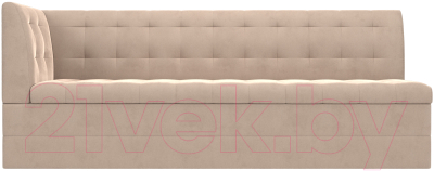 Скамья кухонная мягкая Лига Диванов Бриз левый / 106969L (велюр бежевый)