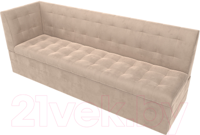 Скамья кухонная мягкая Лига Диванов Бриз левый / 106969L (велюр бежевый)