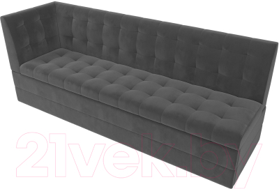 Скамья кухонная мягкая Лига Диванов Бриз левый / 106970L (велюр серый)