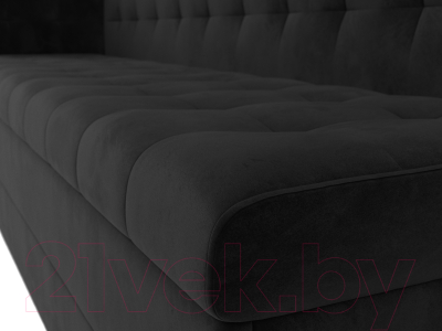 Скамья кухонная мягкая Лига Диванов Бриз левый / 106971L (велюр черный)