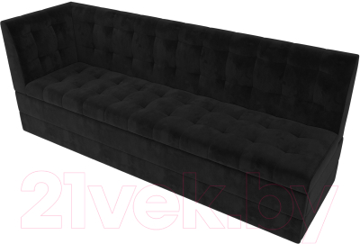 Скамья кухонная мягкая Лига Диванов Бриз левый / 106971L (велюр черный)