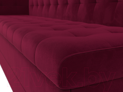 Скамья кухонная мягкая Лига Диванов Бриз левый / 109635L (микровельвет бордовый)