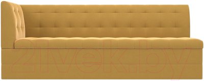 Скамья кухонная мягкая Лига Диванов Бриз левый / 109636L (микровельвет желтый)