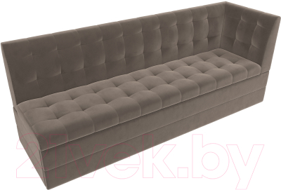 Скамья кухонная мягкая Лига Диванов Бриз правый / 106966 (велюр коричневый)