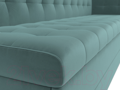 Скамья кухонная мягкая Лига Диванов Бриз правый / 106967 (велюр бирюзовый)