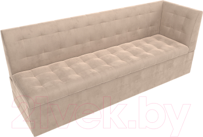 Скамья кухонная мягкая Лига Диванов Бриз правый / 106969 (велюр бежевый)